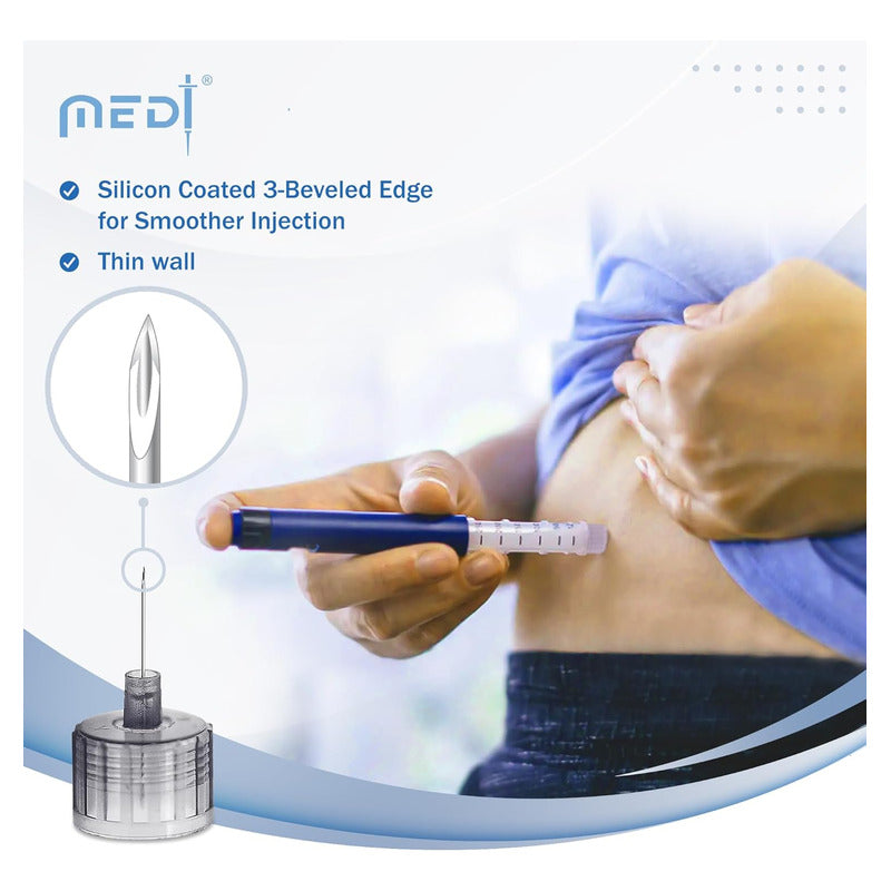 Aguja 32 G Saxenda Toujeo Victoza Ozempic Marca Medtfine