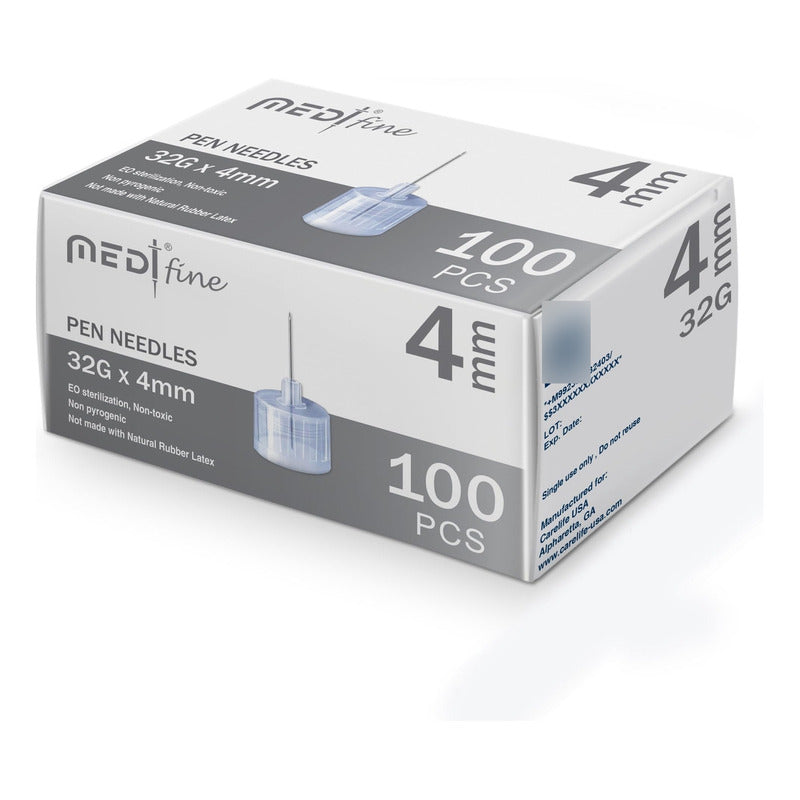 Aguja 32 G Saxenda Toujeo Victoza Ozempic Marca Medtfine