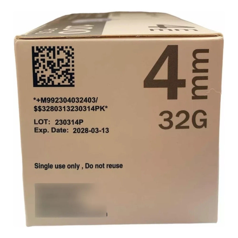 Aguja 32 G Saxenda Toujeo Victoza Ozempic Marca Medtfine