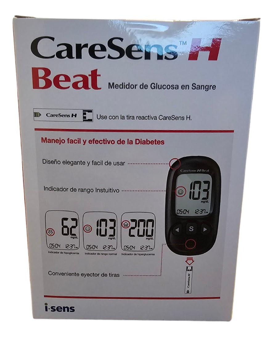 Glucómetro Caresens H Beat Incluye Lancetero Y Pilas