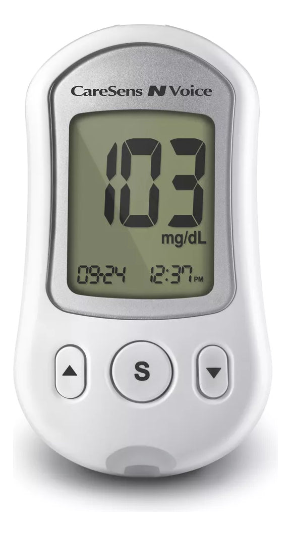 Glucometro Caresens N Con Voz + 100 Tiras + 100 Lancetas
