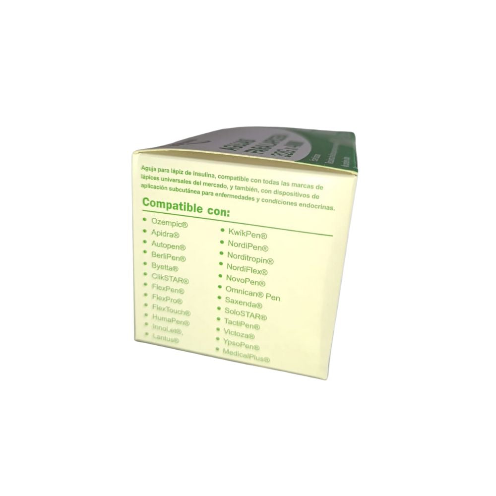 Agujas hipodérmicas para lapicera X Pharma 32 G x 4 mm x2 cajas 200 agujas