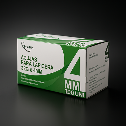 Agujas Para Lapicera de Insulina X-PHARMA 100 unidades