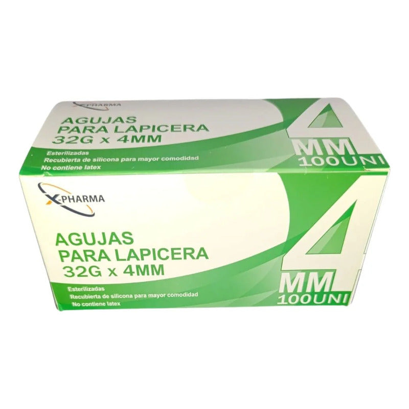Agujas Para Lapicera de Insulina X-PHARMA 100 unidades