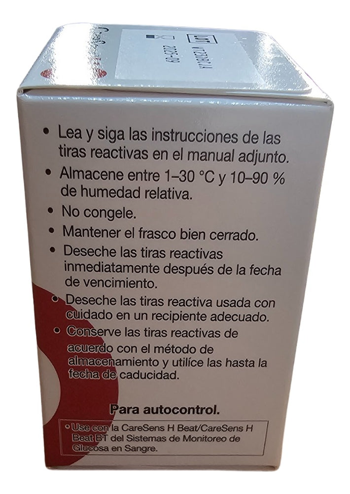 50 Tiras Reactivas Para Glucómetro Caresens H Beat