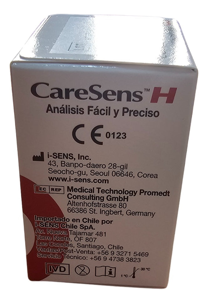 50 Tiras Reactivas Para Glucómetro Caresens H Beat