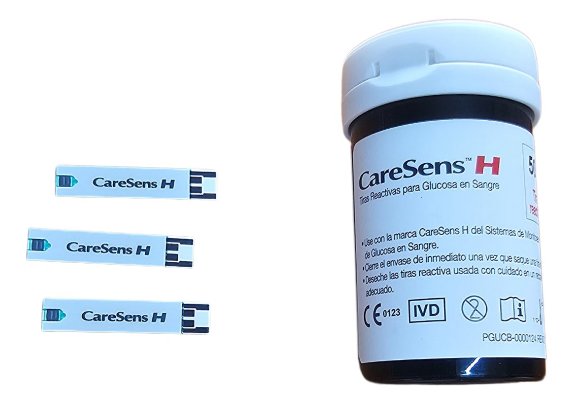 50 Tiras Reactivas Para Glucómetro Caresens H Beat