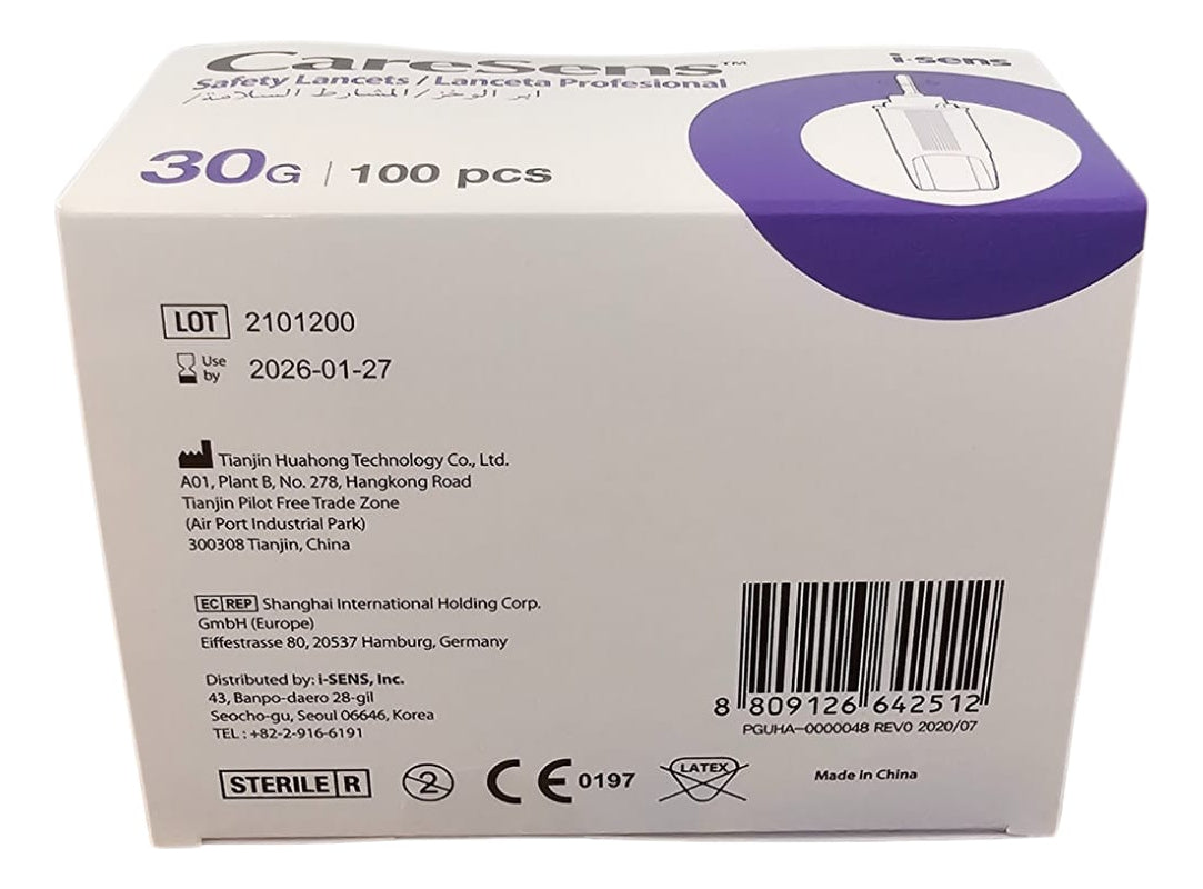 Lanceta De Seguridad Caresens Safety Lancet 100 Unidades