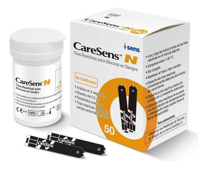 Caresens N Tiras Reactivas Para Glucómetro 50 Unid