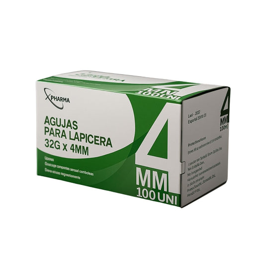 Agujas Para Lapicera de Insulina X-PHARMA 100 unidades