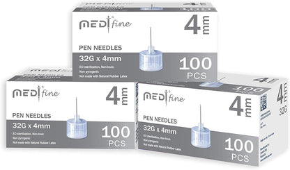 Agujas hipodérmicas para lapicera Medt Fine 32 G x 4 mm 100 unidades